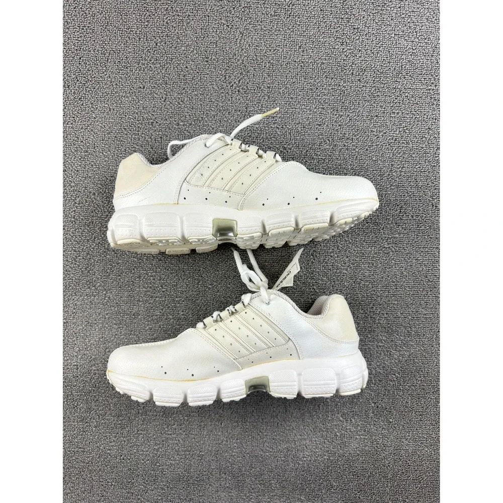 VTG Y2K Adidas Fleet TR8 Men US 9 White Leather‎ Training Sneakers 018858